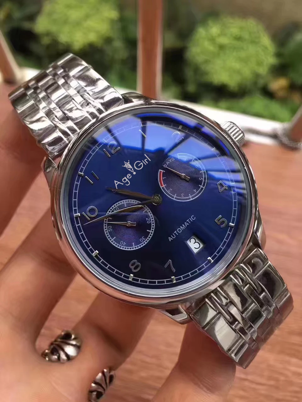 

Luxury Brand New Men Automatic Mechanical Pilot Le Petit Prince 7 Day Power Reserve Stainless Steel Silver Black Blue Watch AAA+