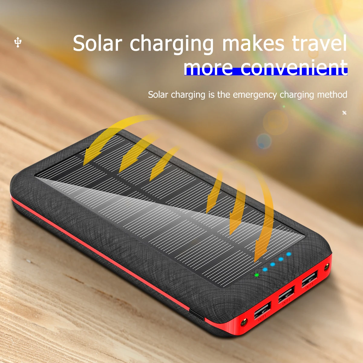 best power bank for iphone 80000mAh Qi Solar Wireless Power Bank with Triple USB Ports Portable Outdoor Mobile Phone Fast Charger for Xiaomi Samsung Iphone usb battery pack