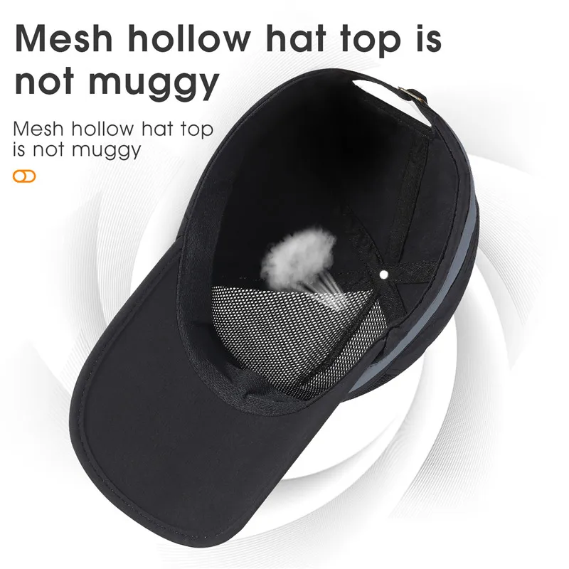 WEST BIKING Fashion Baseball Caps Men Women Quick Drying Letters Hip Hop Hat Summer Fishing Breathable Mesh Sun Mesh Tennis Cap