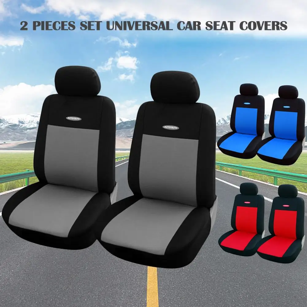 Комплект из 2 предметов, универсальные чехлы для сидений автомобиля, сетчатая губка, аксессуары для интерьера, футболка, дизайн, чехол на переднее сиденье автомобиля, дышащий, моющийся