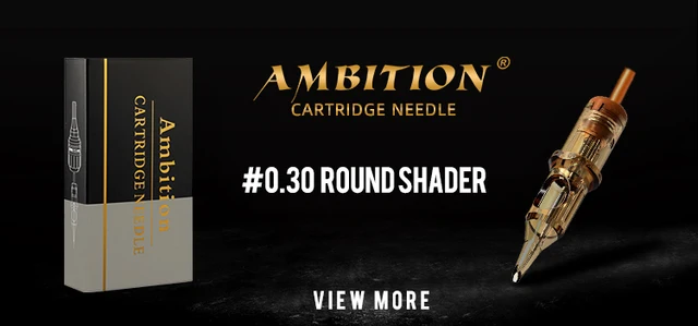 Ambition Revolution Tattoo Cartridge Mix Round Liner Shader Curved