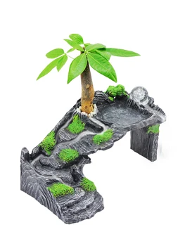 

Tortoise balcony climbing platform large water turtle tank landscaping floating island Brazilian avoiding