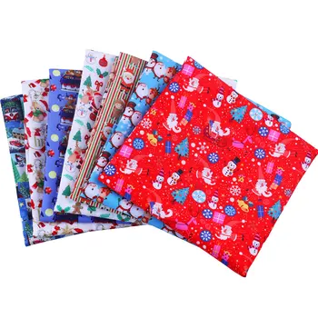 

50*140CM Christmas Polyester cotton Fabric Patchwor Printed for Tissue Kids Home Textile for Sewing Doll Dress Curtain