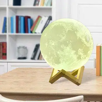 

High Quality Rechargeable Moon Lamp 3D Light Touch Switch 3D Print Lamp Moon Bedroom Bookcase Night Light Holiday Creative Gifts