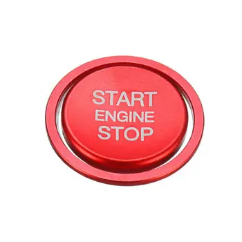 

2pcs Button cover Car Start Stop Push Ring Trim For Golf 7 MK7 Aviation Aluminum Red