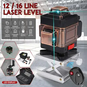 

Laser Level 12/16 Lines Auto Self-Leveling 360 Horizontal And Vertical Cross Super Powerful Green Laser Beam Line EU/US Plug