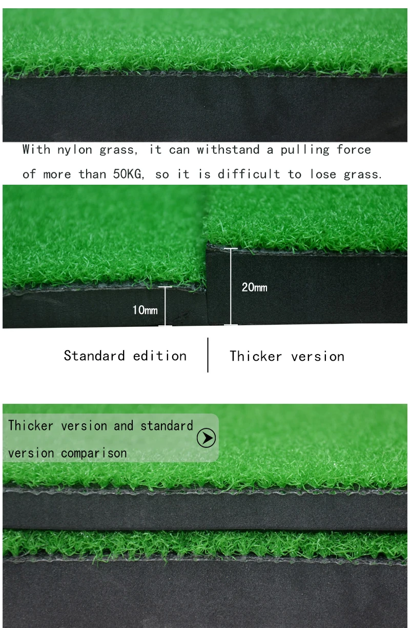 TTYGJ Премиум Коврик Для Гольфа Толстая версия Твердые гвоздики Спорт на открытом воздухе трава зеленая практика одеяло комплект накладки высокая эластичная задняя Резина