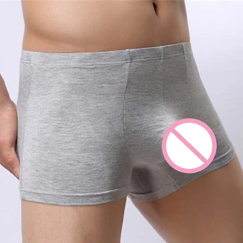 

Men's Penis Sheath Boxers Shorts Breathable Modal Cotton Mens Sexy Pouch Panties Trunks Underpant Male Underwear Lingerie