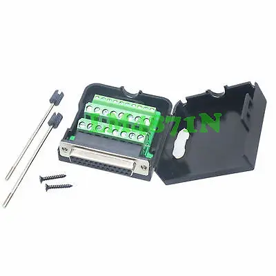 

DHL/EMS 10 LOTS DB25 D-SUB jack 26PIN port Terminal breakout PCB plastic cover solderless screw -d2