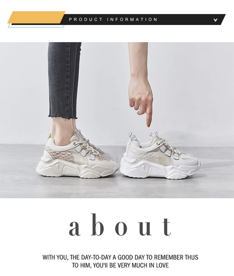 SWYIVY Chaussures/женские кроссовки; женская обувь на танкетке; коллекция года; дышащие весенние кроссовки из коровьей кожи на массивном каблуке; женская повседневная обувь; однотонная