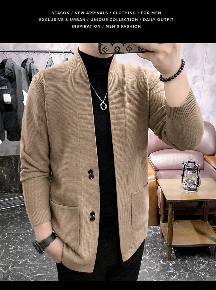 coreano, gola v, slim fit, suéter casual