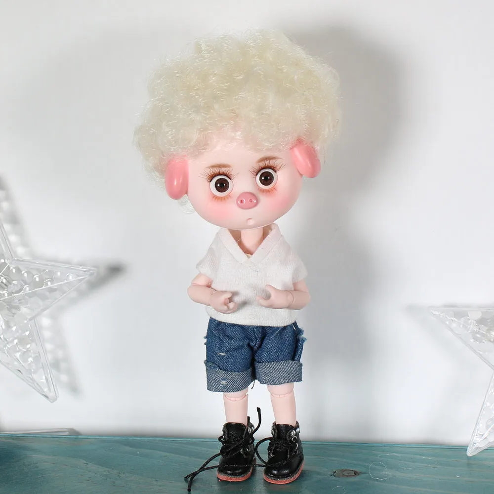 Dream Fairy 1/12 BJD Кукла № 2 DODO Pigies кукла с волосами 14 см мини-кукла 26 суставов тела милый детский подарок игрушка ob11 - Цвет: F