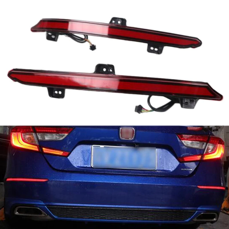 Для Honda Accord Inspire Plug& Play Автомобильный светодиодный задний противотуманный фонарь, тормозной светильник, Динамический указатель поворота, светильник, украшение бампера