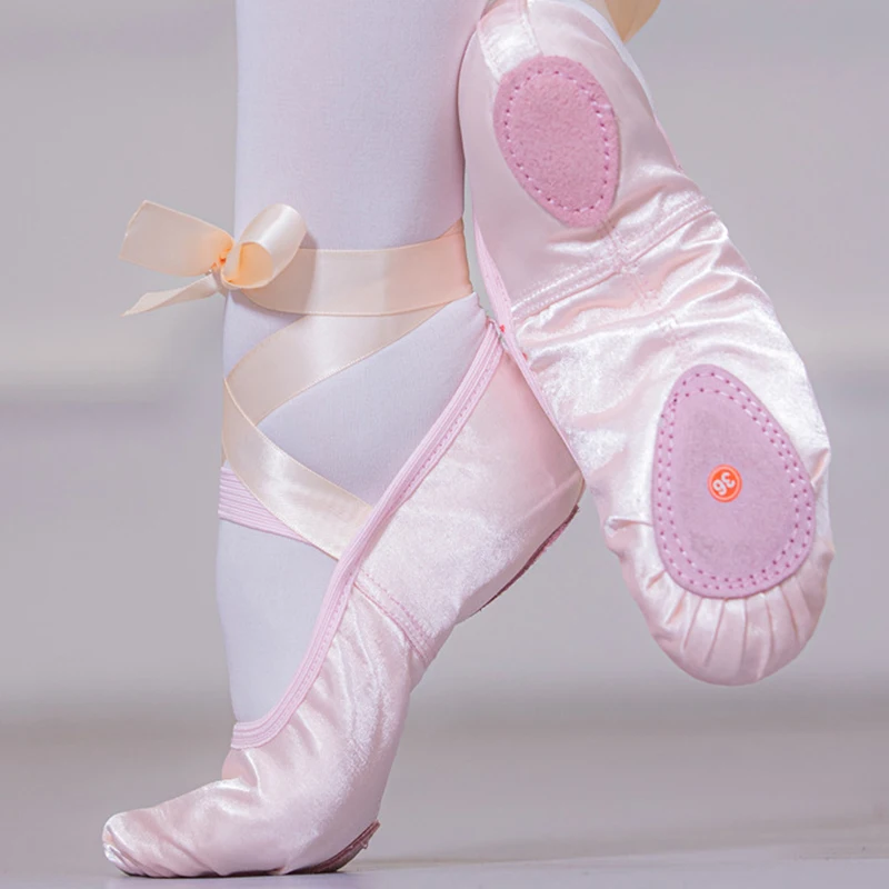Girls Ballet Dance Shoes Women Ballet Point Shoes Satin Soft Sole Children Practise Ballerina Shoes Woman Adults Dance Shoes