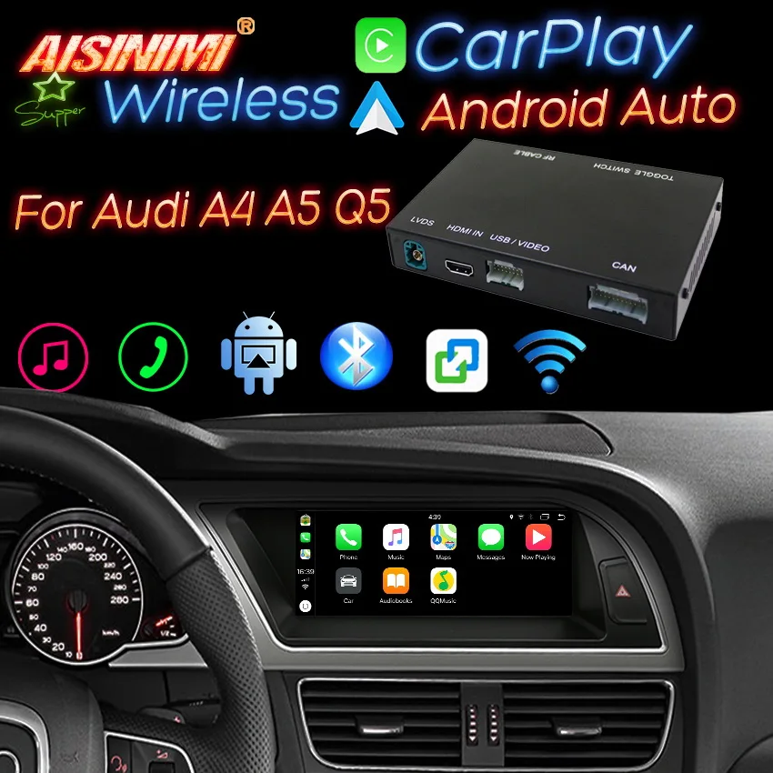 Aisinimi для Audi A4 A5 Q5 3GMMI беспроводной Apple Carplay Android автоматический модуль Air