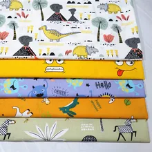 Детская Хлопковая саржевая ткань, детское постельное белье, стеганая одежда, хлопковая ткань для шитья, домашняя одежда, ручная работа, принт с героями мультфильмов