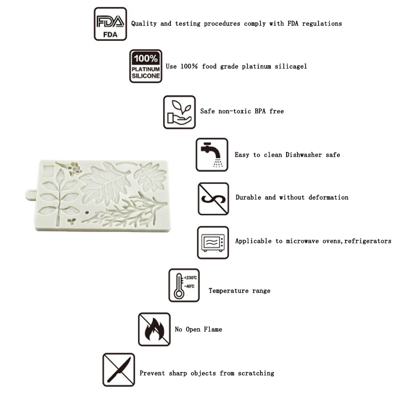 Meibum дефолиации помадка торт плесень Хэллоуин ветви ягоды тыквы листья шаблон Сахар ремесло силиконовые украшения плесень