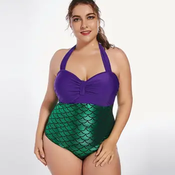 

Big promotion Push up Plus Size 2020 Bikini Women Fish Scale Print bikini Push-Up Padded Bikini Bra Beachwear plus size XXL