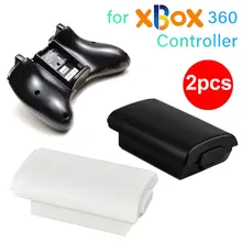 2Pc AA tylna pokrywa baterii pokrywy skrzynka Shell Pack dla Xbox 360 kontroler bezprzewodowy nowe akcesoria do gier Dropshipping biały lub czarny tanie tanio centechia CN (pochodzenie) Microsoft Xbox360 Case Shell dropshipping wholesale