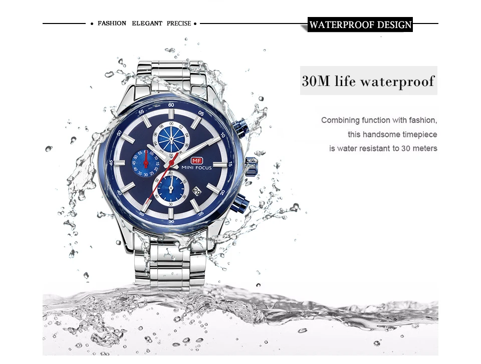 Мини фокус люксовый бренд мужские часы из нержавеющей стали спортивные часы мужские водонепроницаемые аналоговые кварцевые наручные часы мужские s Relogio Masculino