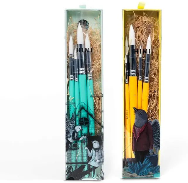 Miya Cj Gouache Art Brush Oil Painting Acrylic Gouache Special Painting  Brush Fan Shaped Brush Hook Line Pen Washing Bristles - Paint Brushes -  AliExpress