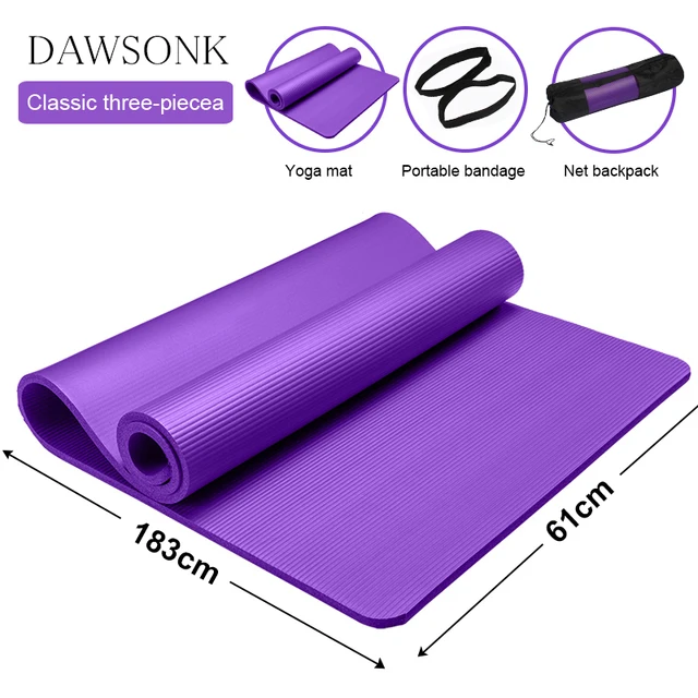 Yoga Mat 10mm NBR Three-piece Non-slip Pilates Beginners Fitness Dance Home Fitness Gymnastics 183611cm Meditation Cushion