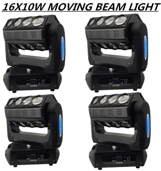 

4PCS/ 16X10W moving beam light rgbw 4in1 Moving head light dmx512 control disco light professional dj equipment