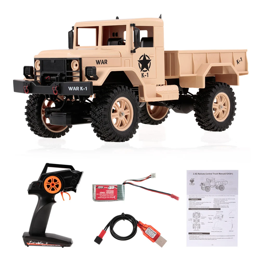 WLtoys 124302 1:12 RC автомобиль 2,4 ГГц 4WD полноразмерная скорость 1200 г нагрузка военный внедорожный Радиоуправляемый автомобиль для игрушки для начинающих для детей