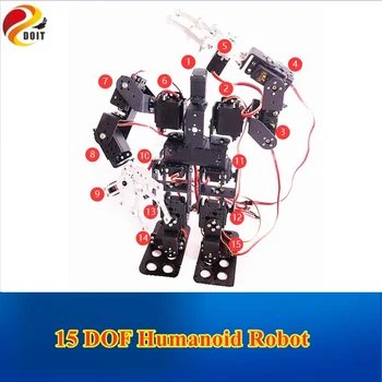 

DOIT High DOF 15DOF Humanoid Robot /A Full Set of Steering Gear Stent Accessories+ Claws 2PCS+15PCS High Torque Servos DIY RC