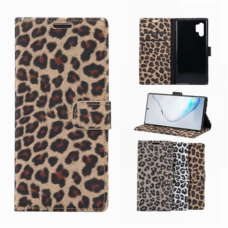

Multi Card Wallet Case For Samsung Galaxy Note 10 Plus 8 9 S10E S10 S8 S9 Luxury Leopard Panther Leather Flip Stand Book Cover