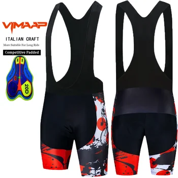 

VIMAAP Cycling Bib Shorts Moisture Wicking Mountain Bike Shorts Summer ShockProof 5D GEL Pad Cushion MTB Bicycle Bib Tights