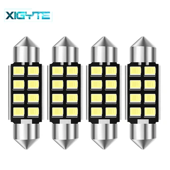 

4pcs 36mm 39mm 41mm SMD 2835 LED White Dome Festoon Car Light CANBUS Error Free C5W LED Lamp auto Bulb interior light 12V