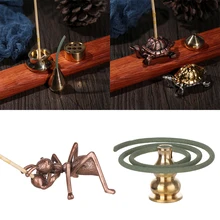 1 шт. креативный держатель для благовоний Joss-stick вставляется медь кадильница пепельница традиционный буддизм узор гаджеты домашний Декор Инструменты