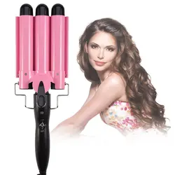 3 Barrel Curling Iron Wand Tourmaline Triple Barrels Ceramic Hair Curling Iron Portable Hair Waver styling Tools Hair Crimper