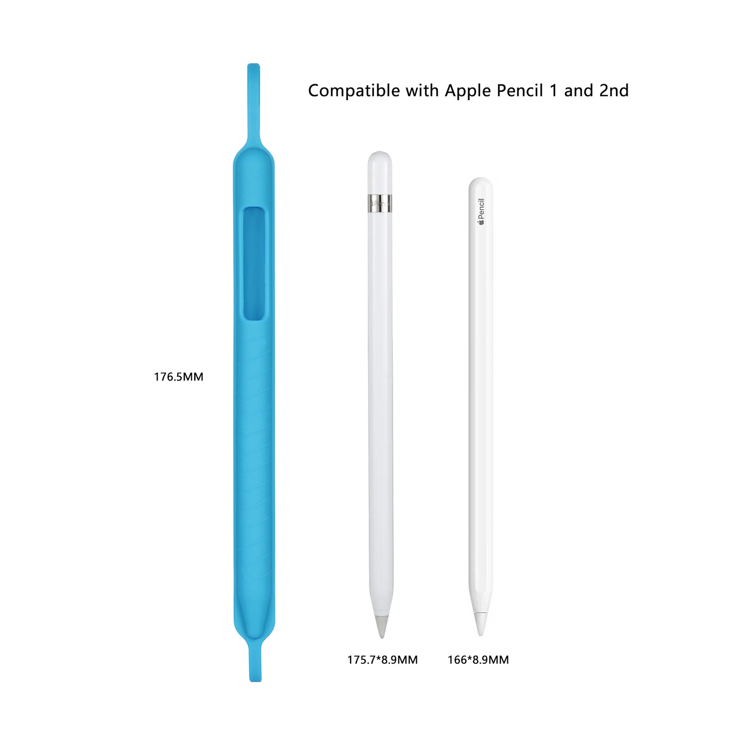 Силиконовый защитный чехол держатель с эластичным ремешком для Apple Pencil iPencil 1 2