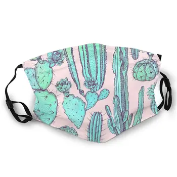

Cactus Plant Double-sided printed dustproof and windproof mask, can be cleaned and reused, suitable for outdoor sports
