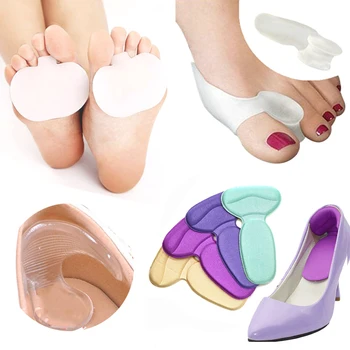 

1/2/3Pair Foot Care Tool Bunion Corrector Silicone High Heel Shoe Pad Forefoot Insoles Toe Separator Straightener Thumb Adjuster