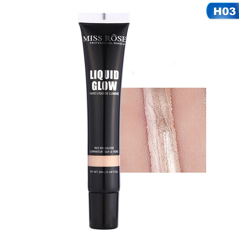 3 Face Highlighter Jelly Gel Mermaid Eyeshadow Glow Body Glitter Festival Makeup Gold Liquid Highlighter Pink Bronzer - Color: 3