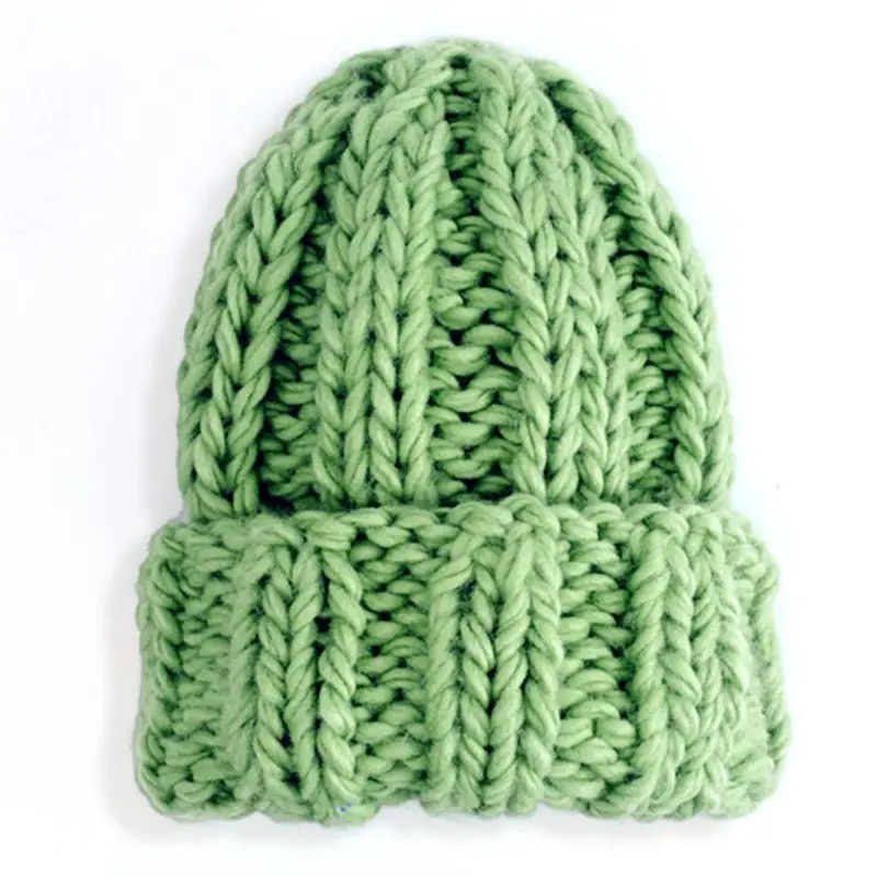 GG Для женщин белые осенние туфли ручной работы крупная вязка шапочка Кепки Карамельный цвет крючком Теплые манжетами шляпа 649D - Цвет: GG