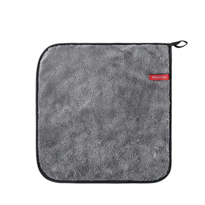 Dark gray square Полотенце для ухода за автомобилем, микрофибра, бархат кораллового цвета, 30*30 см, двусторонняя ткань, высокая плотность, 1 шт., новинка, впитывающая ткань - Цвет: Dark gray square