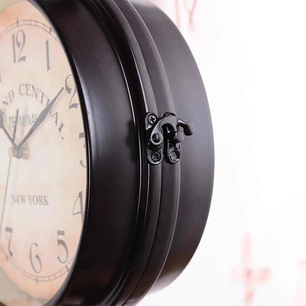 HobbyLane Двухсторонние настенные часы с бесшумным механизмом для украшения дома, офиса, отеля