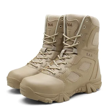 

Winter Boots For Men Ankle Snow Boots Desert Tactical Military Boots Wear-resistant Leather Boots Men Water Proof Winter Shoes