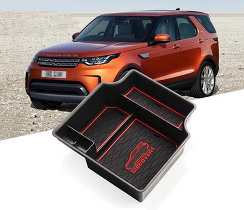 Черный центральный ящик для хранения дверных перчаток, подлокотник, органайзер для Land Rover Discovery 5, автомобильный контейнер, держатель, лоток