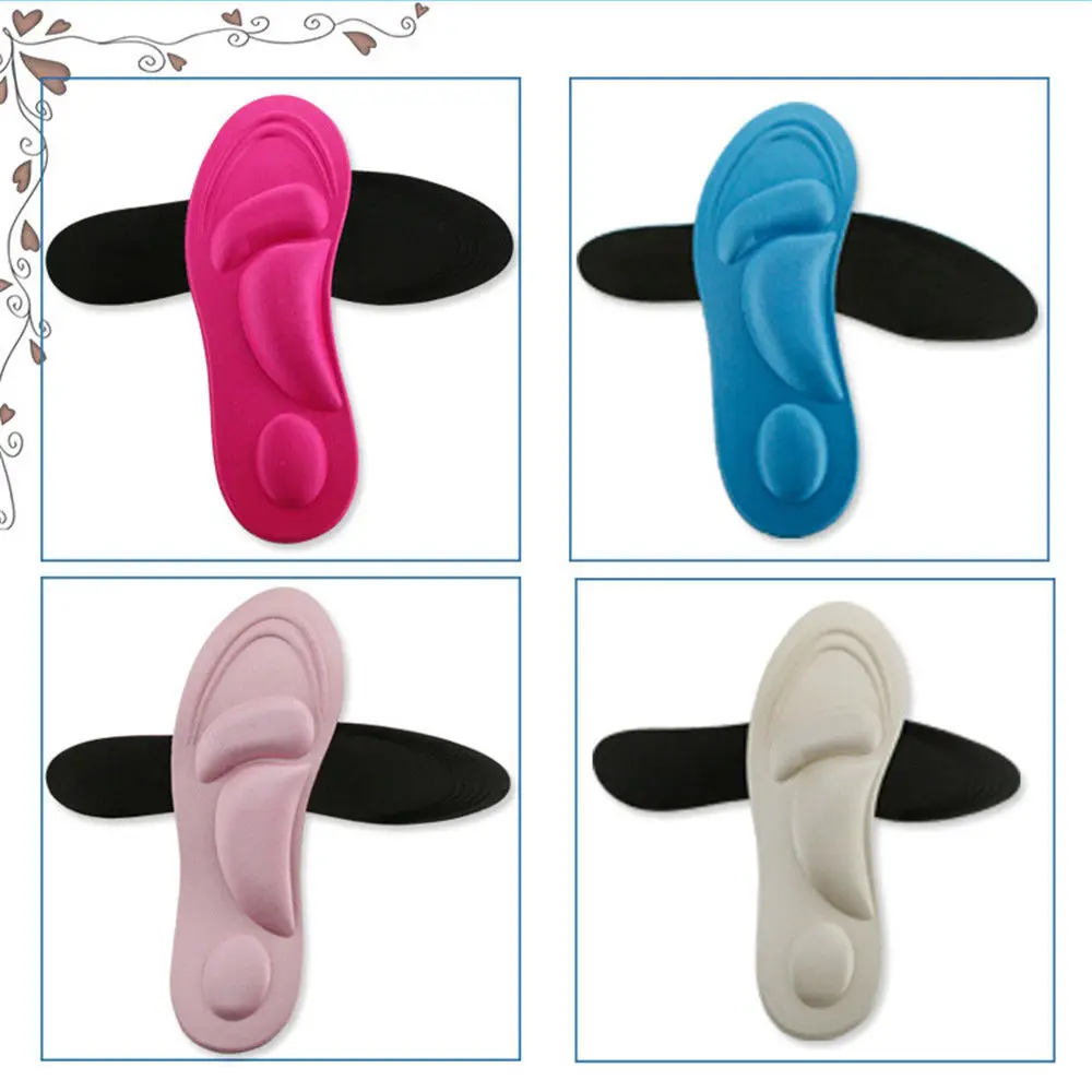 1Pairs 4D Memory Foam Orthopedic Insoles For Shoes Women Men Flat Feet Arch Support Massage Plantar Fasciitis Sports Pads