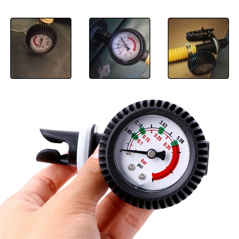 

Psi Barometer Pressure Gauge Thermometer Air Valve For Inflatable Boat Kayak Surfboard
