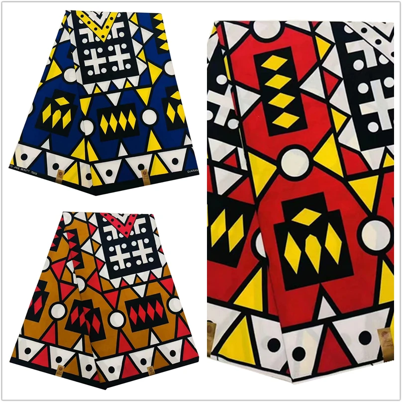 

ESEWING 2020 High Quality African Wax Print Fabric 100% Cotton Ankara Sewing Material For Dress Ankara Wax print Fabric 6yards
