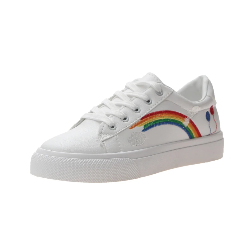 

2020 Spring Women's Lace-up Fashion Sneakers New Embroidery Painting Women's Shoes Casual Shoes Flat Shoes Zapatos Mujer U13-64