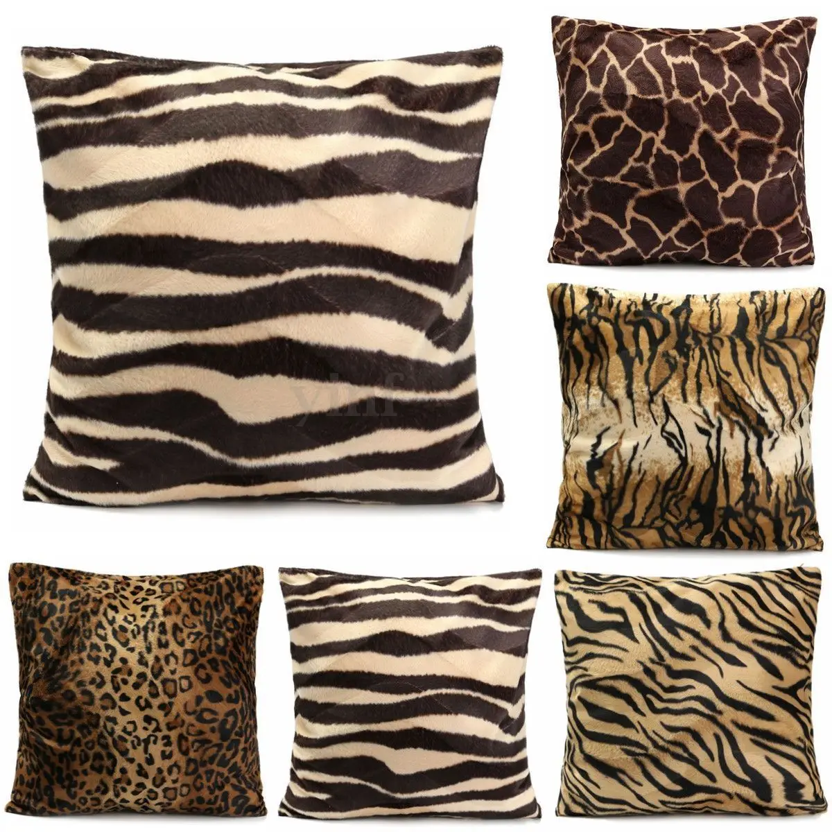  Leopard Tiger Zebra Print Pillow Case Sofa Car Cushion Cover 
