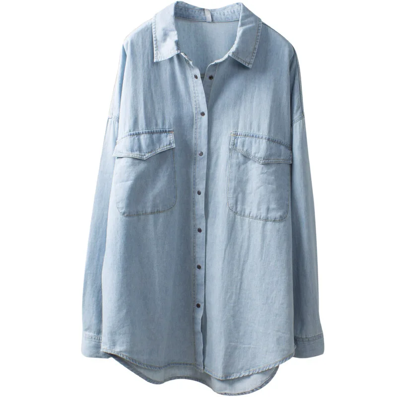 light blue denim shirt womens