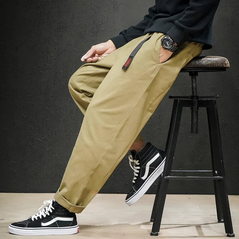 

Large Size 2019 Autumn And Winter New Style Origional Black Wall Japanese-style Large Size MAN'S Belt Loose-Fit Embroidery Casua